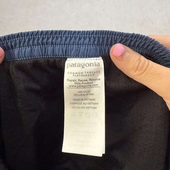 Patagonia Baggies Shorts Mens Large Blue Nylon Swim Trunks Fast Dry Drawstring - Picture 10 of 13
